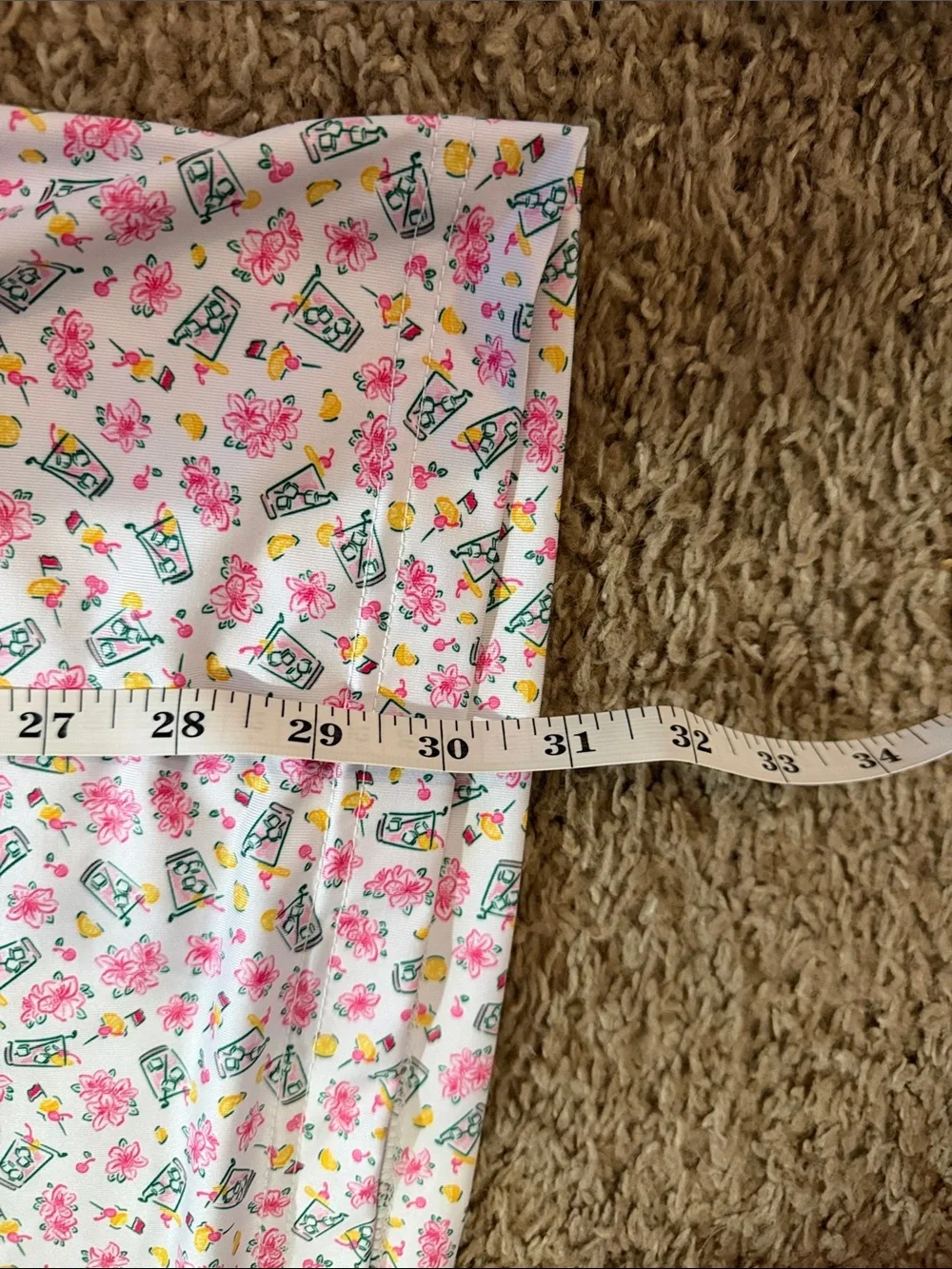 Waggle NWOT White Polo with Pink & Green Floral Motif - Masters 2026 edition - Picture 5 of 5